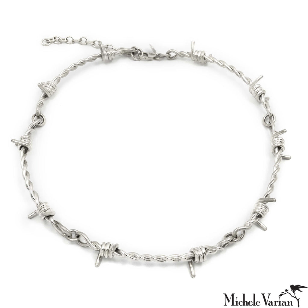 Barbed Wire Choker Sterling Silver - Main Image