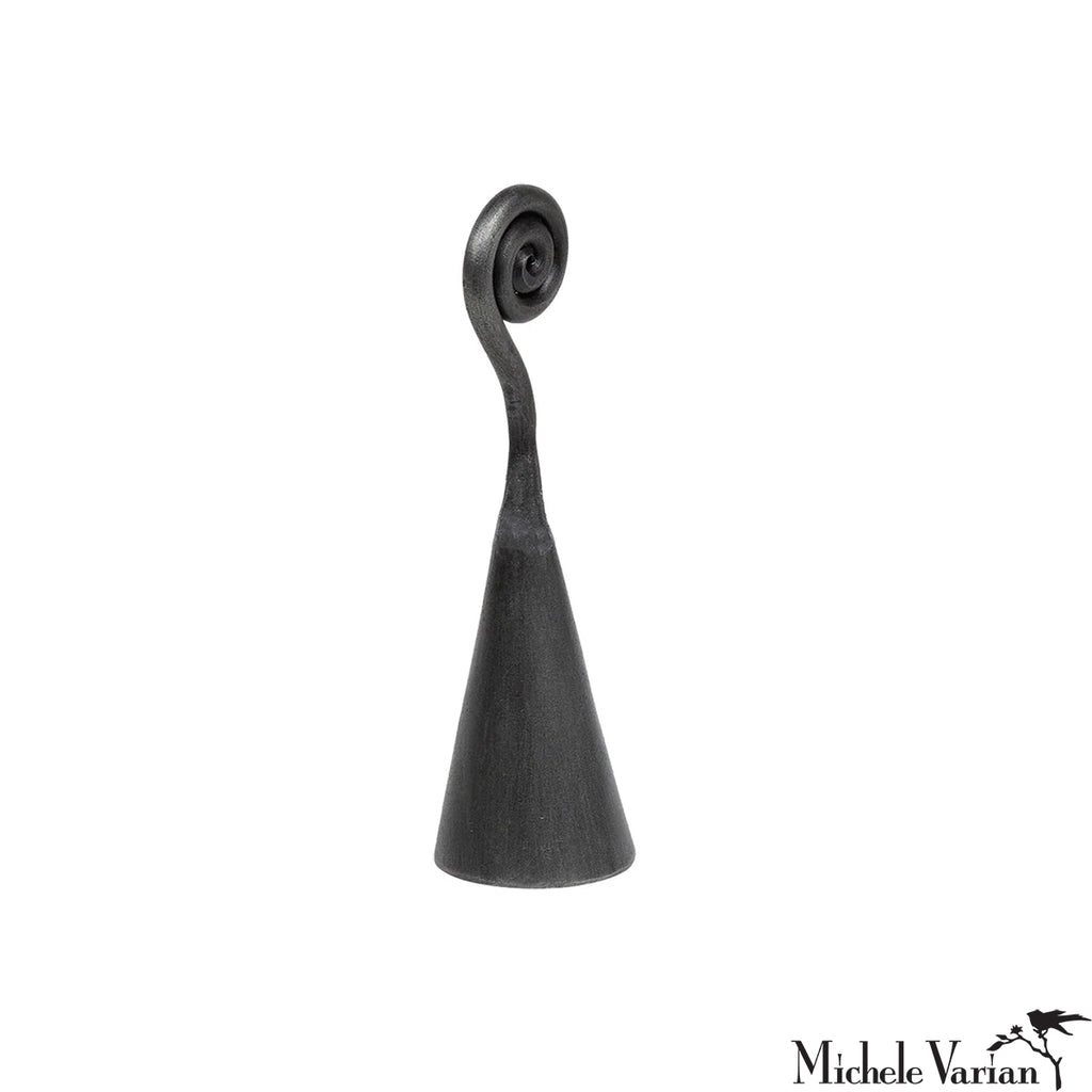 Black metal cone shaped candle snuffer 