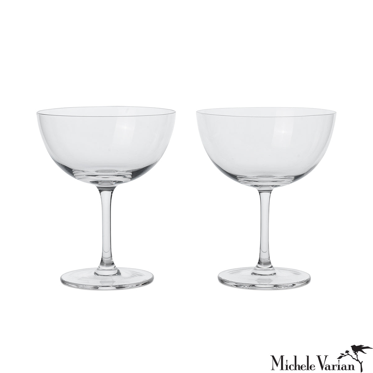 Cocktail Glasses Set of 2 Clear