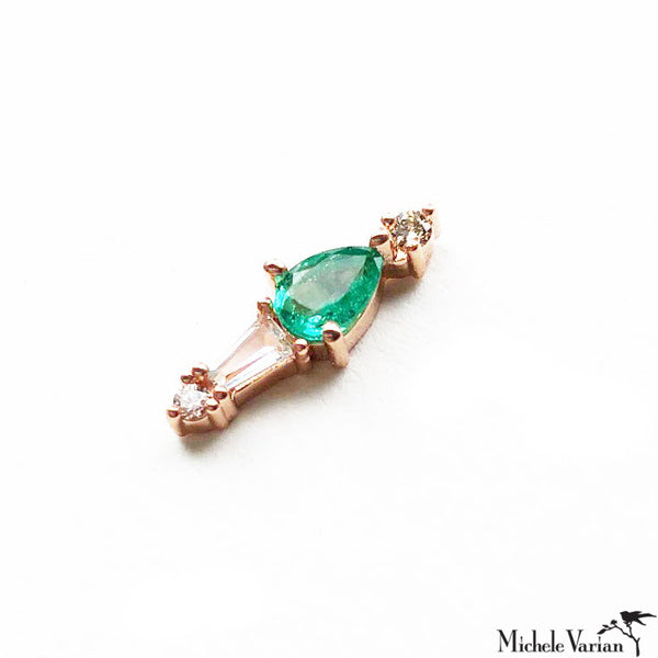 Adele Emerald Earring Single Michele Varian Shop