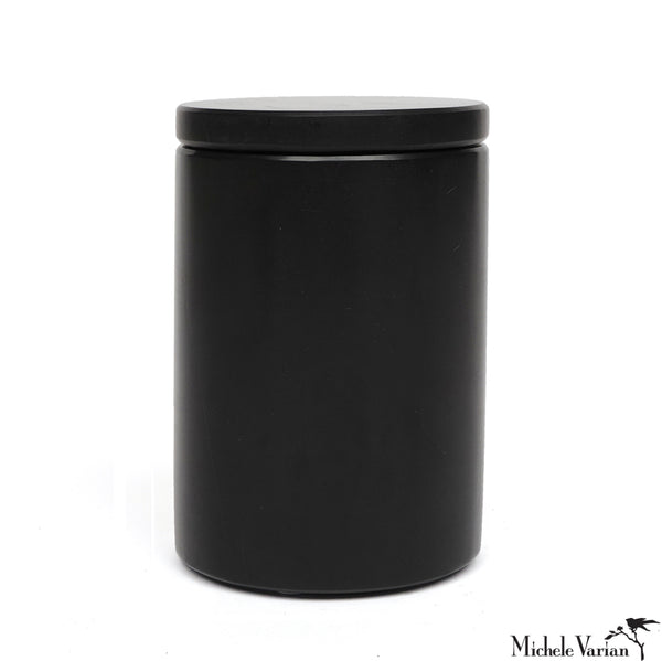 Marble Vanity Jar Black