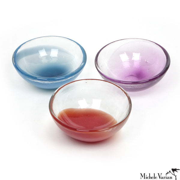 Candy Colored Slump Glass Bowl