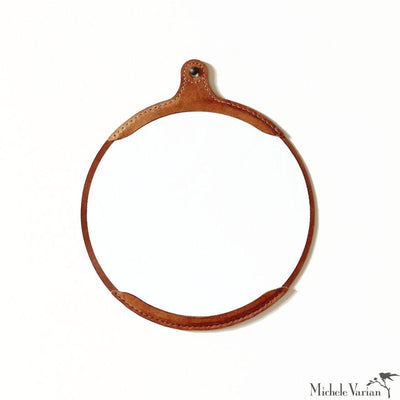 Leather Round Mirror– Michele Varian Shop