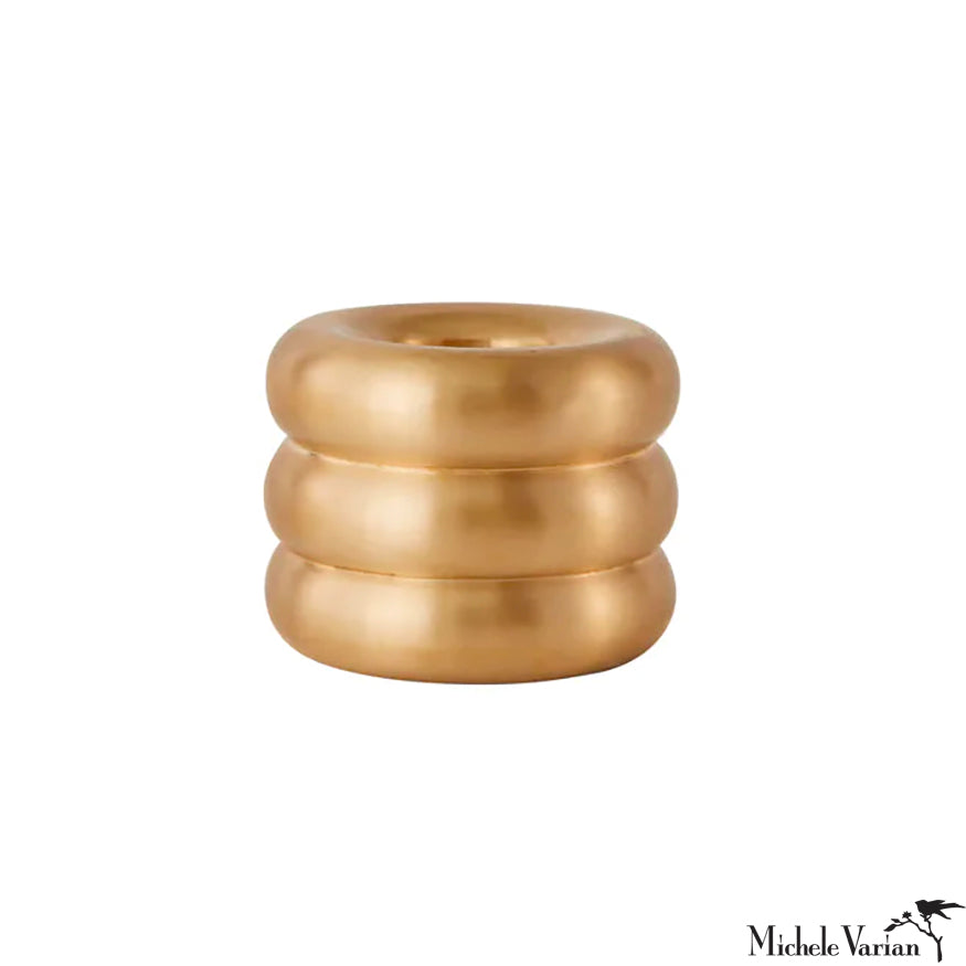 Brass Circle Towel Ring with Leather Strap– Michele Varian Shop